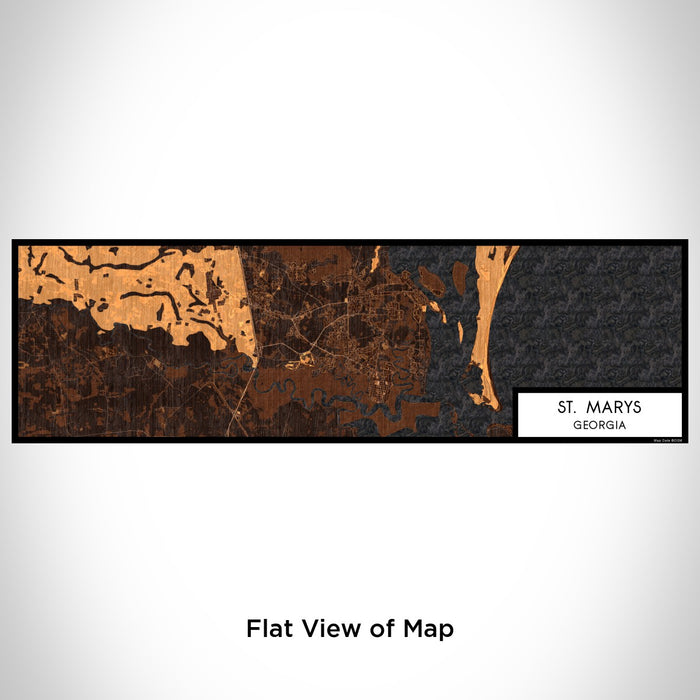 Flat View of Map Custom St. Marys Georgia Map Enamel Mug in Ember