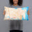 Person holding 20x12 Custom St. Marys Georgia Map Throw Pillow in Watercolor