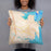Person holding 18x18 Custom St. Marys Georgia Map Throw Pillow in Watercolor