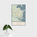 16x24 St. Marys Georgia Map Print Portrait Orientation in Woodblock Style With Tropical Plant Leaves in Water