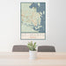 24x36 St. Marys Georgia Map Print Portrait Orientation in Woodblock Style Behind 2 Chairs Table and Potted Plant