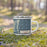 Right View Custom St. Marys Georgia Map Enamel Mug in Woodblock on Grass With Trees in Background