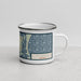 Right View Custom St. Marys Georgia Map Enamel Mug in Woodblock