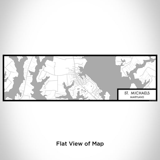 Flat View of Map Custom St. Michaels Maryland Map Enamel Mug in Classic