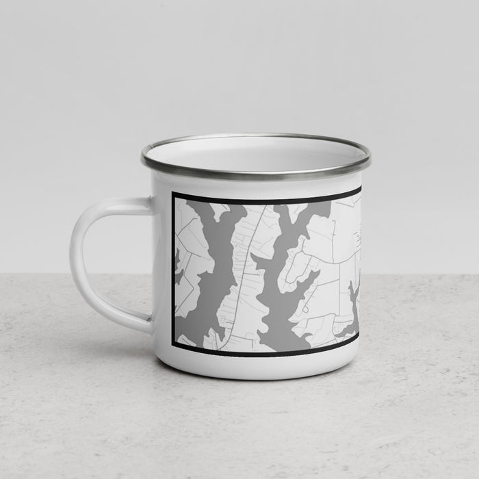 Left View Custom St. Michaels Maryland Map Enamel Mug in Classic