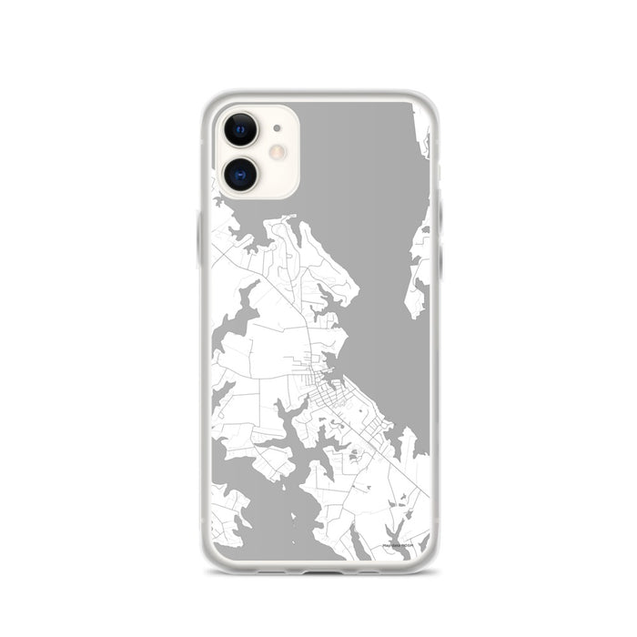 Custom iPhone 11 St. Michaels Maryland Map Phone Case in Classic