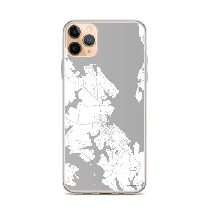 Custom iPhone 11 Pro Max St. Michaels Maryland Map Phone Case in Classic
