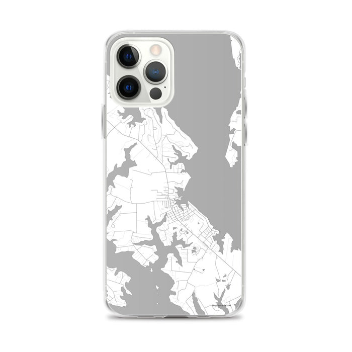 Custom iPhone 12 Pro Max St. Michaels Maryland Map Phone Case in Classic