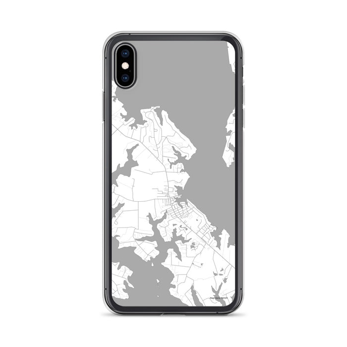 Custom iPhone XS Max St. Michaels Maryland Map Phone Case in Classic