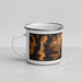 Left View Custom St. Michaels Maryland Map Enamel Mug in Ember