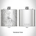 Rendered View of St. Michaels Maryland Map Engraving on 6oz Stainless Steel Flask