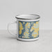Left View Custom St. Michaels Maryland Map Enamel Mug in Woodblock