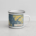 Right View Custom St. Michaels Maryland Map Enamel Mug in Woodblock