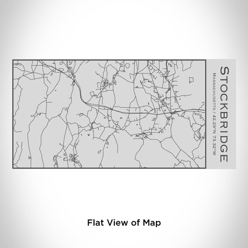 Rendered View of Stockbridge Massachusetts Map Engraving on 17oz Stainless Steel Insulated Cola Bottle