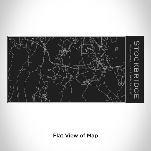 Rendered View of Stockbridge Massachusetts Map Engraving on 17oz Stainless Steel Insulated Cola Bottle in Black