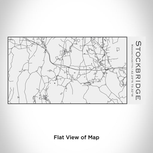 Rendered View of Stockbridge Massachusetts Map Engraving on 17oz Stainless Steel Insulated Cola Bottle in White