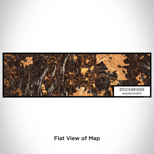 Flat View of Map Custom Stockbridge Massachusetts Map Enamel Mug in Ember