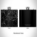Rendered View of Stockbridge Massachusetts Map Engraving on 6oz Stainless Steel Flask in Black