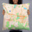 Person holding 22x22 Custom Stockbridge Massachusetts Map Throw Pillow in Watercolor