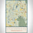 Stockbridge Massachusetts Map Print Portrait Orientation in Woodblock Style With Shaded Background