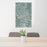 24x36 Stockton California Map Print Portrait Orientation in Afternoon Style Behind 2 Chairs Table and Potted Plant