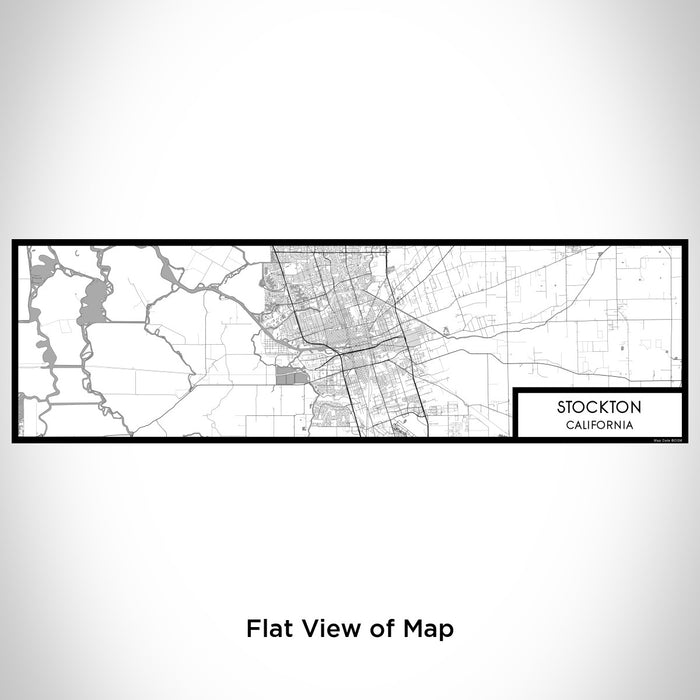 Flat View of Map Custom Stockton California Map Enamel Mug in Classic