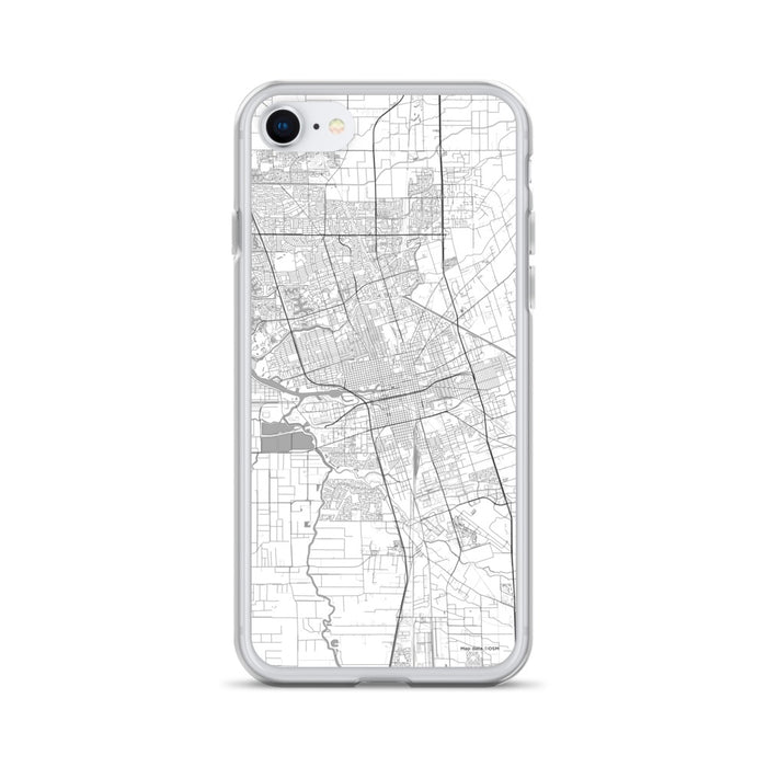 Custom Stockton California Map iPhone SE Phone Case in Classic