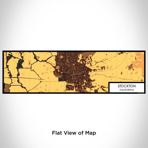 Flat View of Map Custom Stockton California Map Enamel Mug in Ember