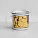 Left View Custom Stockton California Map Enamel Mug in Ember