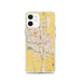 Custom Stockton California Map iPhone 12 Phone Case in Woodblock