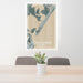 24x36 Stone Harbor New Jersey Map Print Portrait Orientation in Afternoon Style Behind 2 Chairs Table and Potted Plant