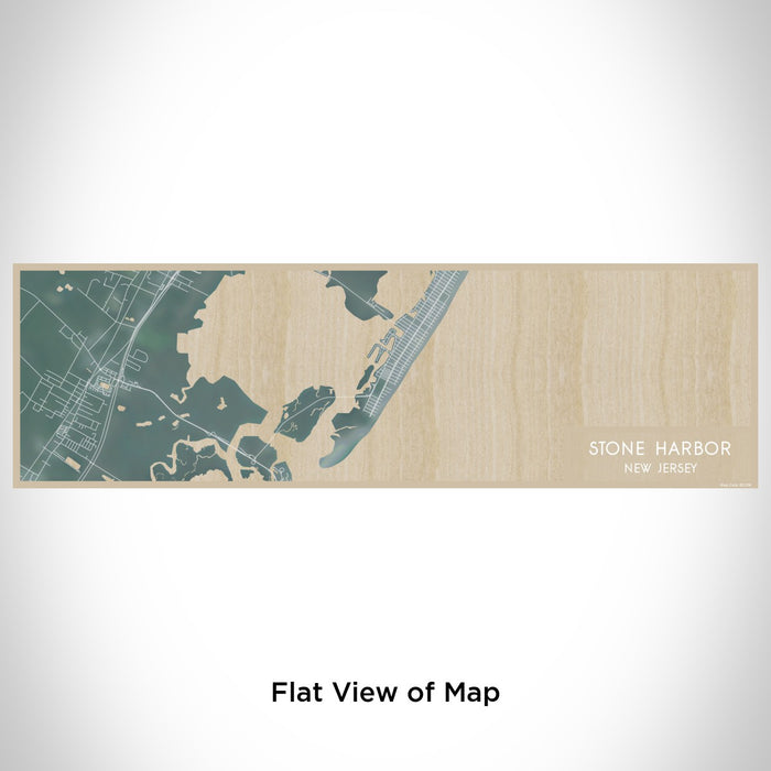 Flat View of Map Custom Stone Harbor New Jersey Map Enamel Mug in Afternoon