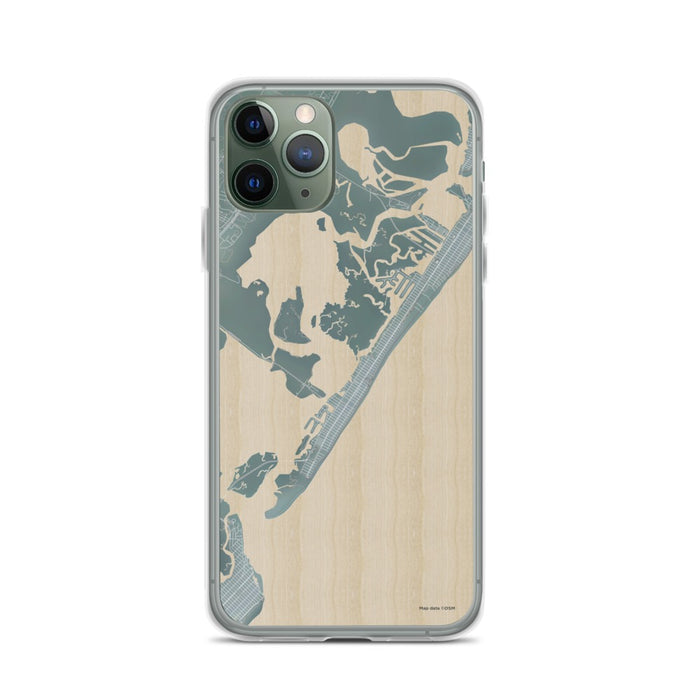 Custom iPhone 11 Pro Stone Harbor New Jersey Map Phone Case in Afternoon