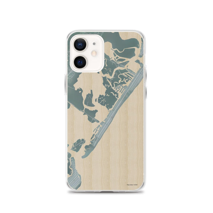 Custom iPhone 12 Stone Harbor New Jersey Map Phone Case in Afternoon