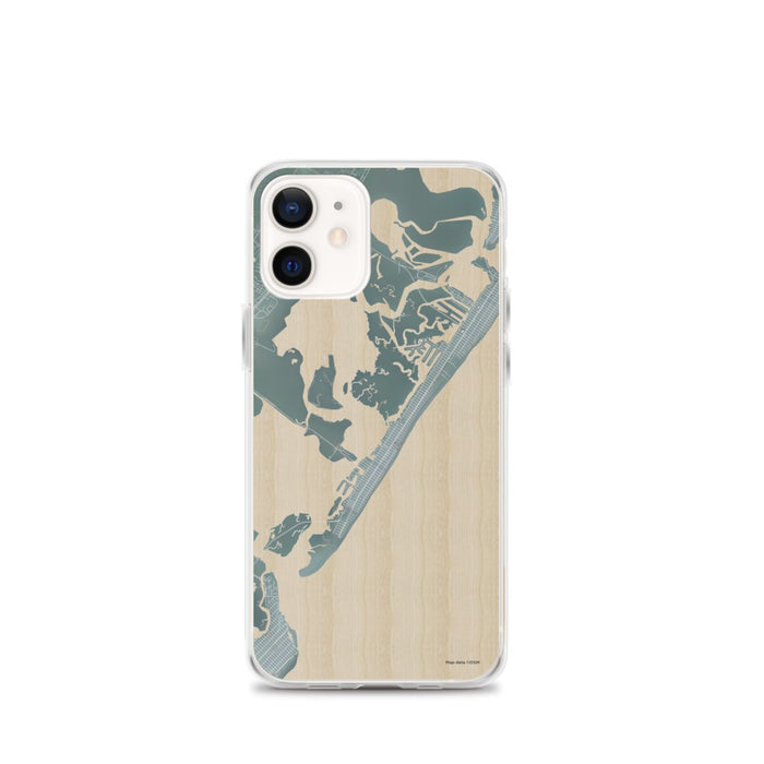 Custom iPhone 12 mini Stone Harbor New Jersey Map Phone Case in Afternoon