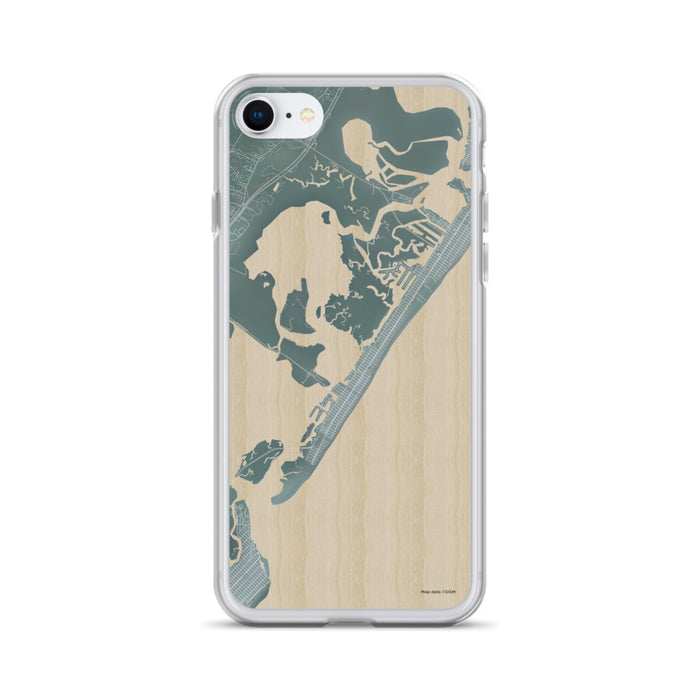 Custom iPhone SE Stone Harbor New Jersey Map Phone Case in Afternoon