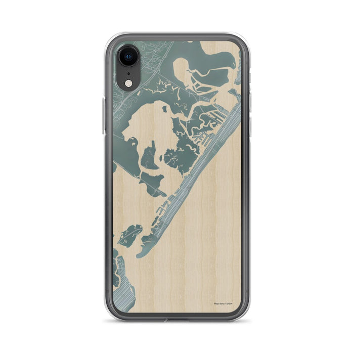 Custom iPhone XR Stone Harbor New Jersey Map Phone Case in Afternoon
