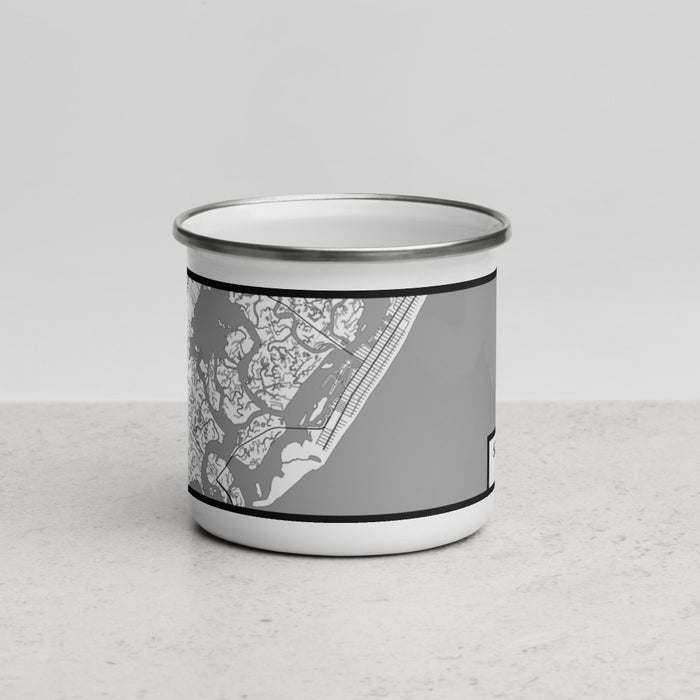 Front View Custom Stone Harbor New Jersey Map Enamel Mug in Classic