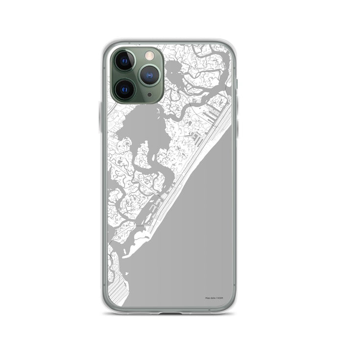 Custom iPhone 11 Pro Stone Harbor New Jersey Map Phone Case in Classic