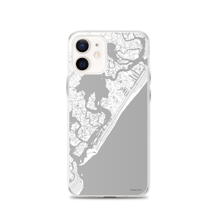 Custom iPhone 12 Stone Harbor New Jersey Map Phone Case in Classic