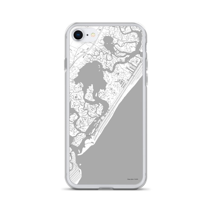 Custom iPhone SE Stone Harbor New Jersey Map Phone Case in Classic