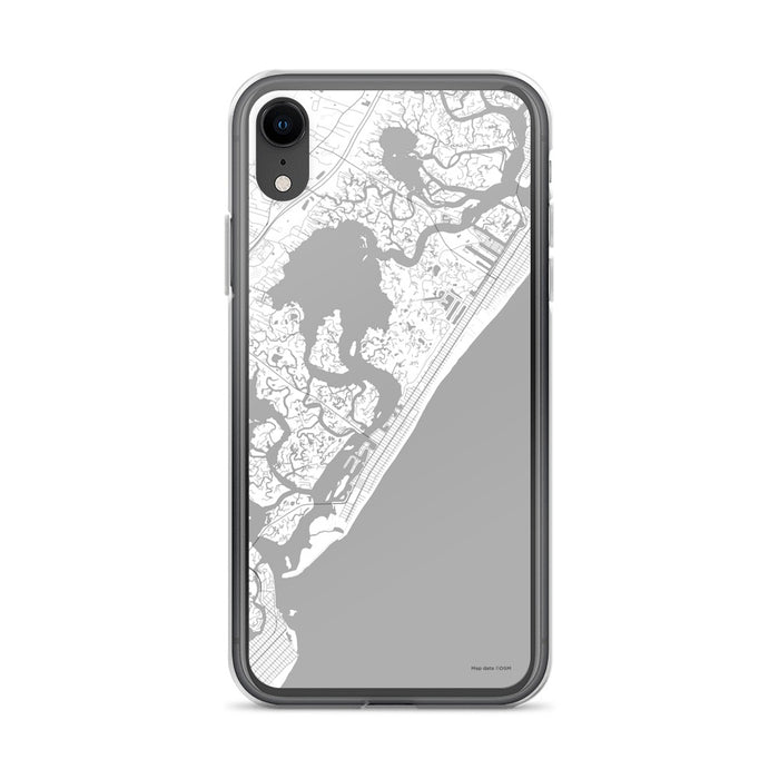 Custom iPhone XR Stone Harbor New Jersey Map Phone Case in Classic
