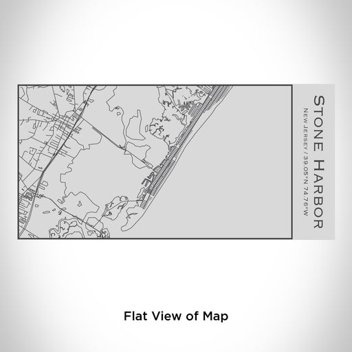 Rendered View of Stone Harbor New Jersey Map Engraving on 17oz Stainless Steel Insulated Cola Bottle