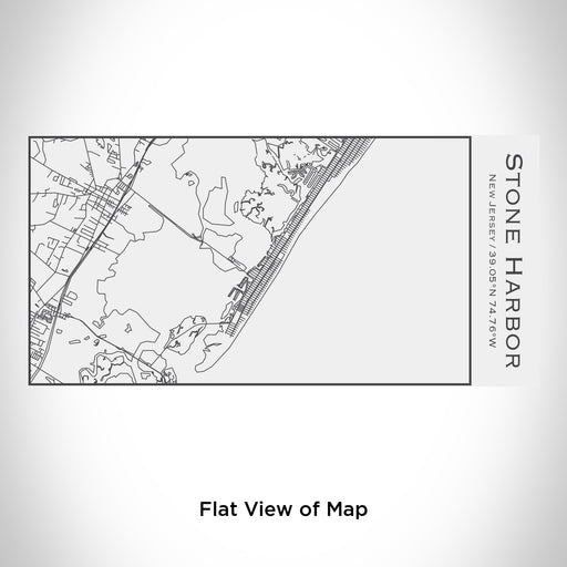 Rendered View of Stone Harbor New Jersey Map Engraving on 17oz Stainless Steel Insulated Cola Bottle in White