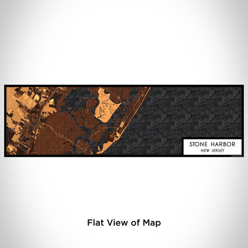 Flat View of Map Custom Stone Harbor New Jersey Map Enamel Mug in Ember