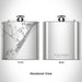 Rendered View of Stone Harbor New Jersey Map Engraving on 6oz Stainless Steel Flask