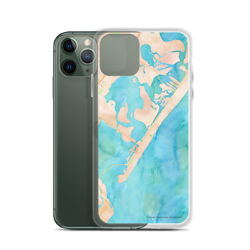 Custom Stone Harbor New Jersey Map Phone Case in Watercolor