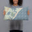 Person holding 20x12 Custom Stone Harbor New Jersey Map Throw Pillow in Woodblock