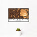 12x18 Stone Mountain Georgia Map Print Landscape Orientation in Ember Style With Small Cactus Plant in White Planter