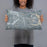 Person holding 20x12 Custom Stone Mountain Georgia Map Throw Pillow in Afternoon